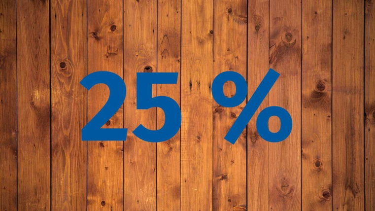 Zahl des Monats Oktober: 25 Prozent