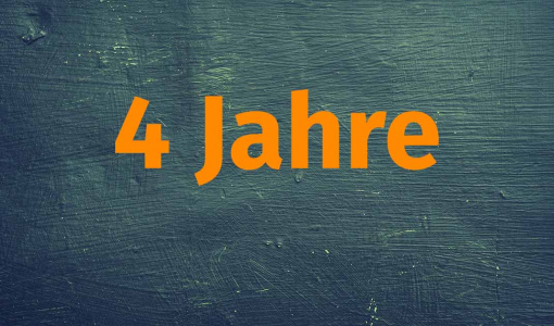 Zahl des Monats März: 4 Jahre