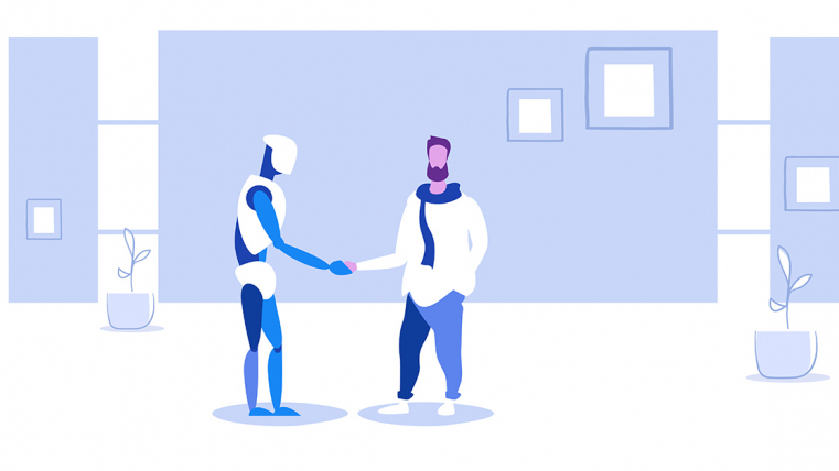 Roboter beim Immobilienverkauf