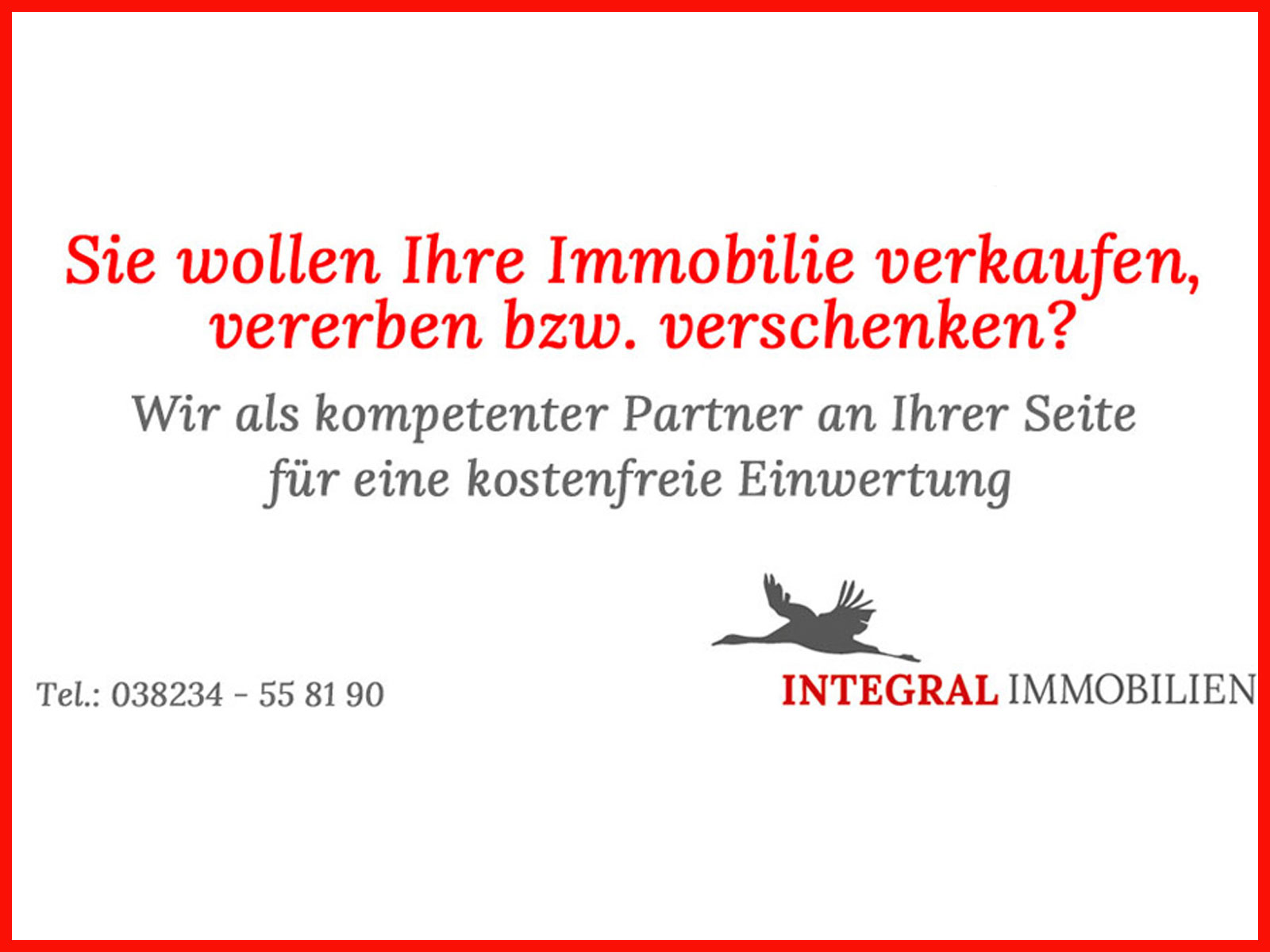 Sie wollen Ihre Immobilie verkaufen, vererben bzw. verschenken?